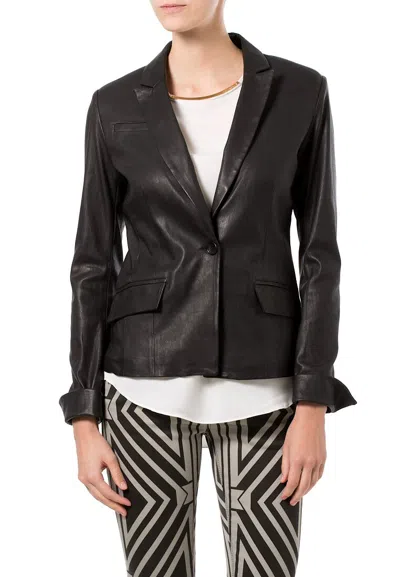 F&L DAMEN ECHT LAMMLEDER MOTORRAD BIKER LEDER SCHWARZ JACKE -WJ008