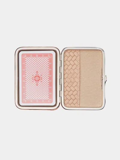 F. HAMMANN LEATHER PLAYING CARDS SET