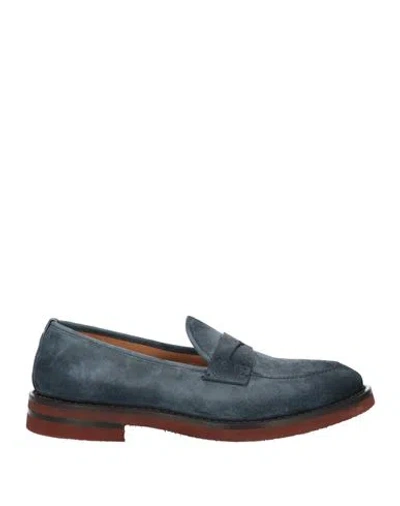 FABI FABI MAN LOAFERS SLATE BLUE SIZE 9 LEATHER