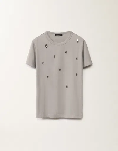 FABIANA FILIPPI FABIANA FILIPPI  - WOMAN T-SHIRTS & TOPS GREY IT 42