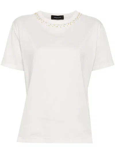 FABIANA FILIPPI BEAD-EMBELLISHED T-SHIRT