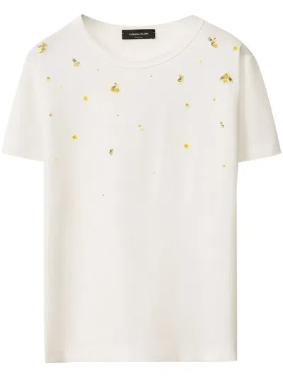 FABIANA FILIPPI BEAD-EMBELLISHED T-SHIRT
