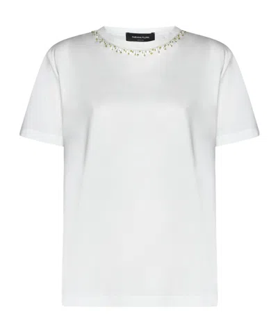 FABIANA FILIPPI FABIANA FILIPPI BEAD-EMBELLISHED JERSEY T-SHIRT