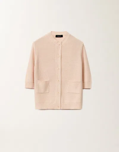 FABIANA FILIPPI COTTON AND LINEN CARDIGAN WITH SEQUINS