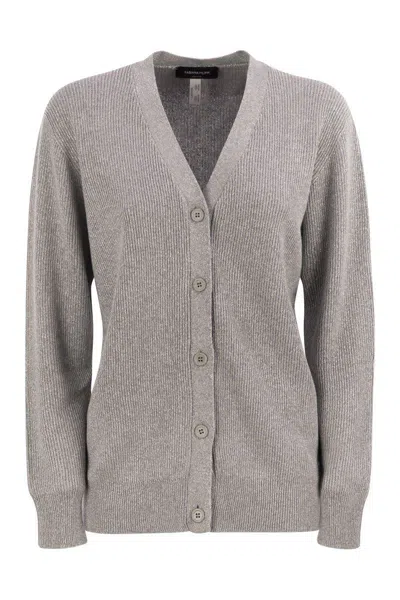 FABIANA FILIPPI FABIANA FILIPPI ENGLISH RIBBED CARDIGAN