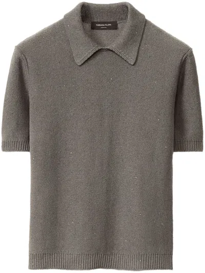 FABIANA FILIPPI FINE-KNIT POLO TOP