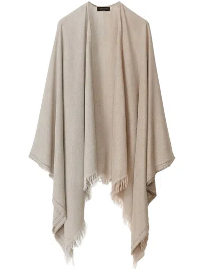 FABIANA FILIPPI FRAYED-HEM CAPE