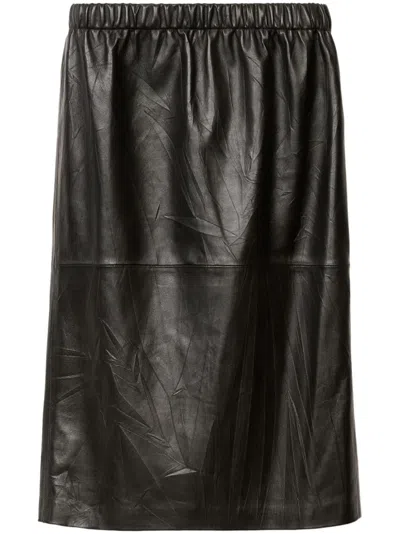 FABIANA FILIPPI LEATHER MIDI SKIRT