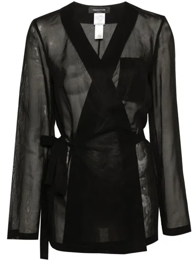 FABIANA FILIPPI MOIRE WRAP SHIRT