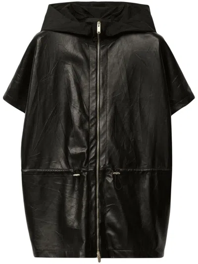 FABIANA FILIPPI PLEATED LEATHER CAPE