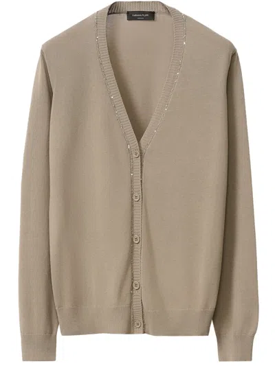 FABIANA FILIPPI SEQUIN-DETAIL CARDIGAN