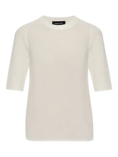 FABIANA FILIPPI SEQUIN-DETAIL T-SHIRT