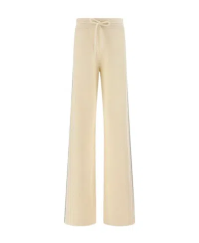 FABIANA FILIPPI FABIANA FILIPPI SIDE BAND RIBBED KNIT DRAWSTRING TROUSERS