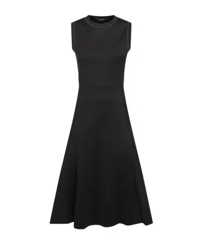 FABIANA FILIPPI FABIANA FILIPPI FLARED SLEEVELESS FILO DIAMANTE DRESS