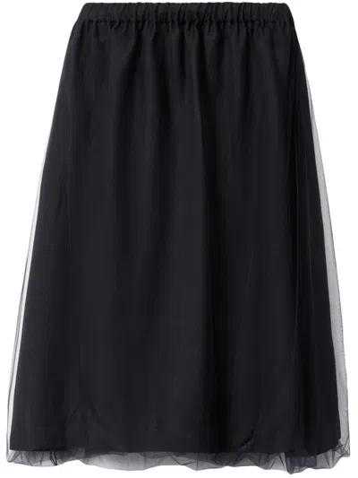 FABIANA FILIPPI TULLE-OVERLAY MIDI SKIRT