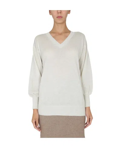 FABIANA FILIPPI FABIANA FILIPPI V-NECK RIBBED JUMPER