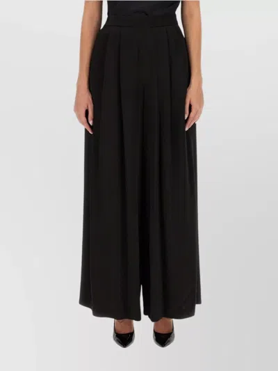 FABIANA FILIPPI WIDE LEG TROUSERS WITH PLEATED FRONT