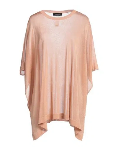 FABIANA FILIPPI FABIANA FILIPPI WOMAN CAPE APRICOT SIZE ONESIZE VISCOSE, METALLIC FIBER