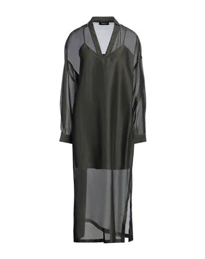 FABIANA FILIPPI FABIANA FILIPPI WOMAN MIDI DRESS DARK GREEN SIZE 10 POLYESTER, ELASTANE