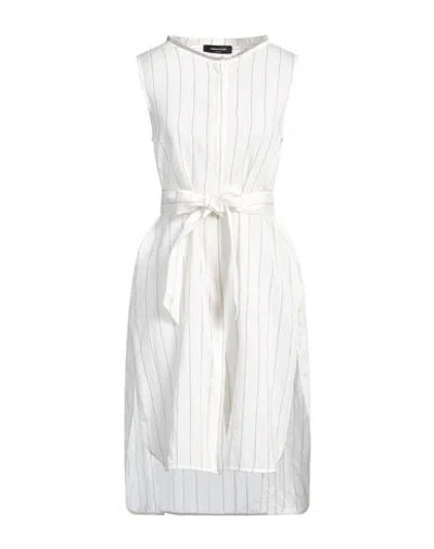 FABIANA FILIPPI FABIANA FILIPPI WOMAN MINI DRESS WHITE SIZE 12 LINEN, VISCOSE, SILK, COTTON