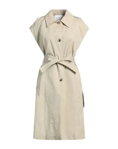 FABIANA FILIPPI FABIANA FILIPPI WOMAN OVERCOAT & TRENCH COAT BEIGE SIZE 14 COTTON