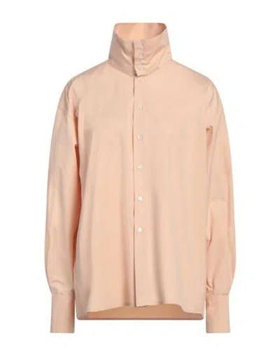 FABIANA FILIPPI FABIANA FILIPPI WOMAN SHIRT APRICOT SIZE 10 COTTON