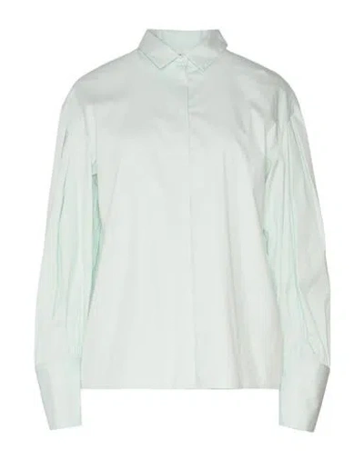 FABIANA FILIPPI FABIANA FILIPPI WOMAN SHIRT LIGHT GREEN SIZE 4 COTTON, POLYAMIDE, ELASTANE