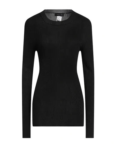 FABIANA FILIPPI FABIANA FILIPPI WOMAN SWEATER BLACK SIZE 14 VISCOSE, METALLIC FIBER