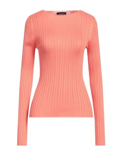 FABIANA FILIPPI FABIANA FILIPPI WOMAN T-SHIRT SALMON PINK SIZE 6 SILK, COTTON