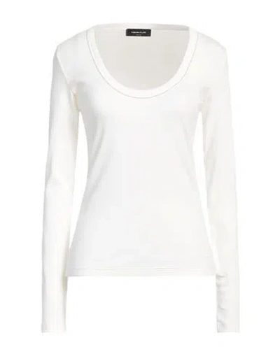 FABIANA FILIPPI FABIANA FILIPPI WOMAN T-SHIRT WHITE SIZE 4 COTTON, ELASTANE