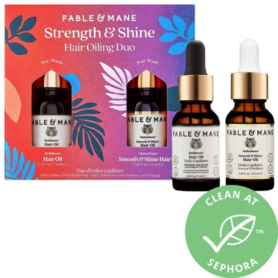 FABLE & MANE MINI STRENGTH & SHINE HAIR OILING DUO