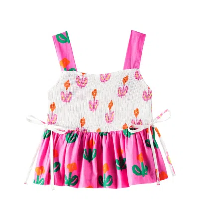 FABULA FÁBULA FLOR SINGELA SHIRRED COTTON TOP