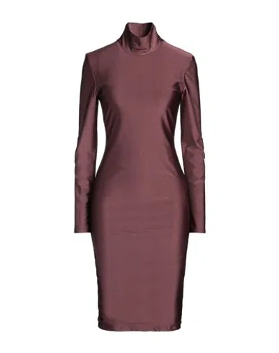 FACE TO FACE STYLE FACE TO FACE STYLE WOMAN MIDI DRESS MAUVE SIZE 8 POLYAMIDE, ELASTANE