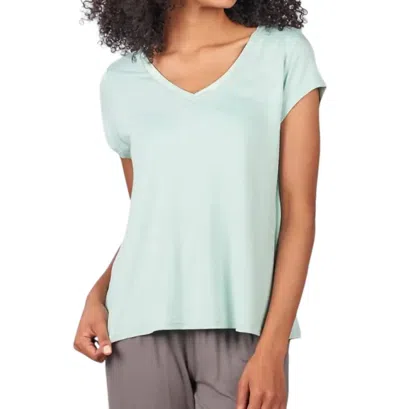 FACEPLANT DREAMS DREAMS CLASSIC V-NECK TEE SHIRT IN AQUA