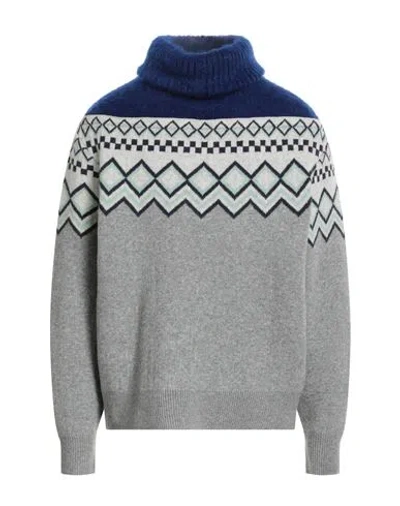 FACETASM FACETASM MAN TURTLENECK LIGHT GREY SIZE 5 WOOL, MOHAIR WOOL, NYLON