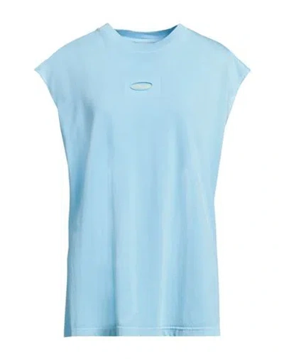 FACON JACMIN FAÇON JACMIN WOMAN T-SHIRT TURQUOISE SIZE M COTTON