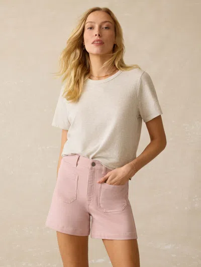 FAHERTY STRETCH TERRY PATCH POCKET SHORT