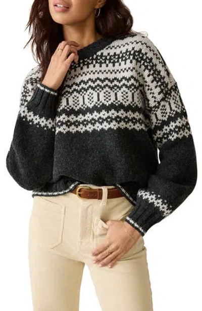 FAHERTY FAHERTY WILLOW CREEK FAIR ISLE WOOL & CASHMERE BLEND SWEATER