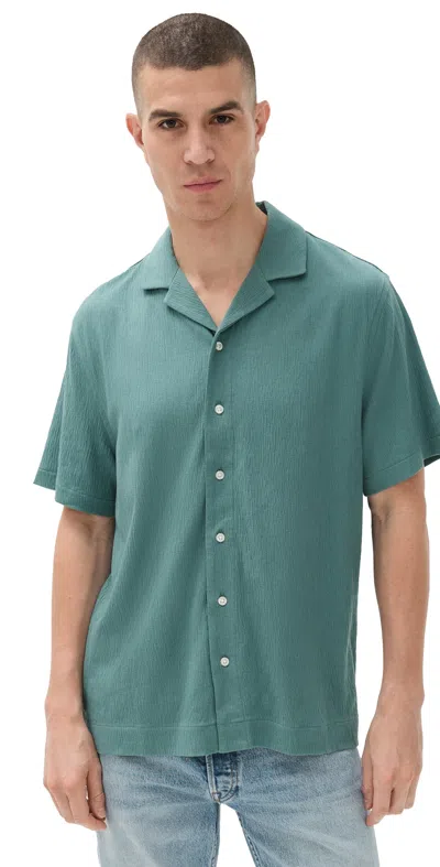 FAIR HARBOR BABYLON CAMP SHIRT SEA GREEN