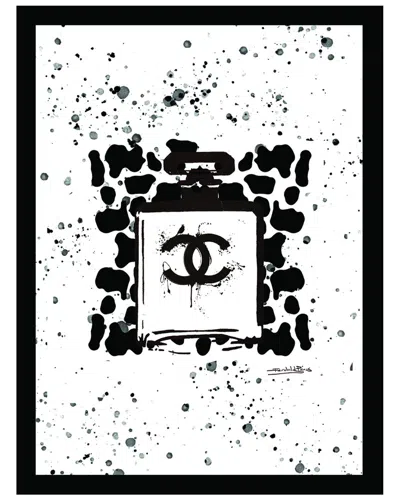FAIRCHILD PARIS CHANEL BOTTLE ANIMAL PRINT FRAMED PRINT