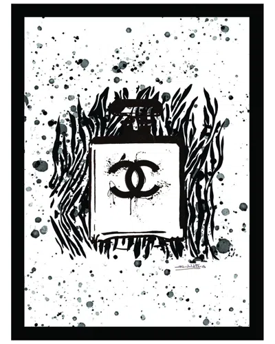 FAIRCHILD PARIS CHANEL BOTTLE ANIMAL PRINT FRAMED PRINT WALL ART