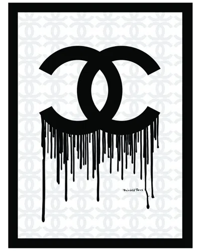 FAIRCHILD PARIS CHANEL DRIP LOGO FRAMED PRINT WALL ART