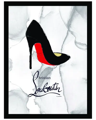 FAIRCHILD PARIS CHRISTIAN LOUBOUTIN BLACK PUMPS FRAMED PRINT