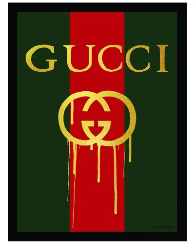 FAIRCHILD PARIS GUCCI DRIP LOGO FRAMED PRINT WALL ART