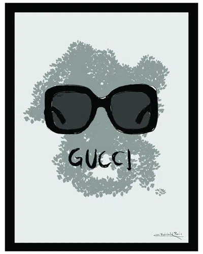 FAIRCHILD PARIS GUCCI GLASSES FACE DESIGN FRAMED PRINT WALL ART