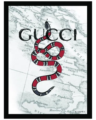 FAIRCHILD PARIS GUCCI SNAKE ITALY MAP FRAMED PRINT