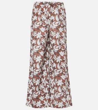 FAITHFULL FREJA FLORAL COTTON WIDE-LEG PANTS
