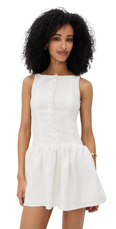 FAITHFULL THE BRAND BLAIR MINI DRESS WHITE