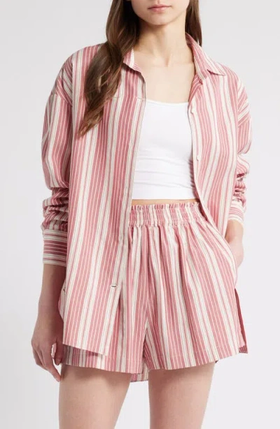 FAITHFULL THE BRAND FAITHFULL THE BRAND CAPRI STRIPE COTTON BUTTON-UP SHIRT