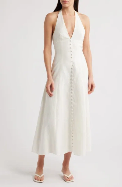 FAITHFULL THE BRAND FAITHFULL THE BRAND MARIE LINEN HALTER DRESS